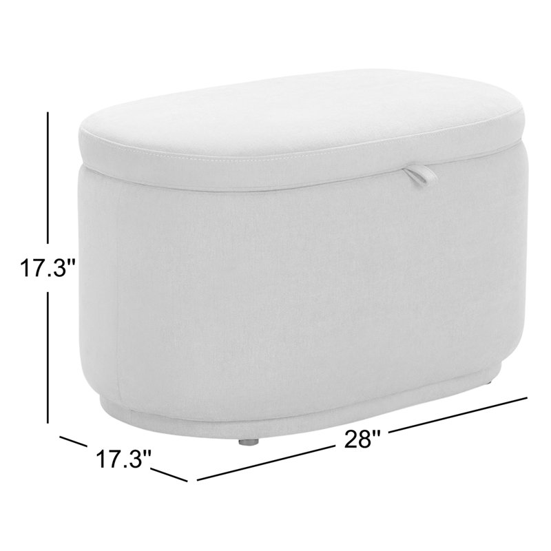 The Storage Ottoman, Gray Cotton Blend