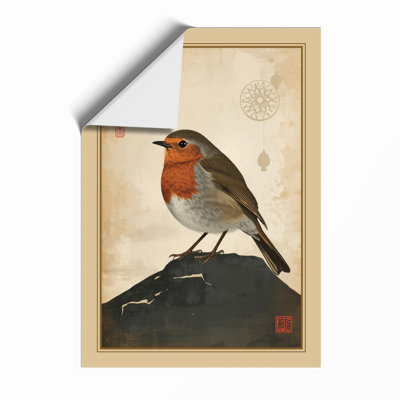 Perched Robin Japandi - Print