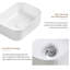 Lavabo vasque de salle de bain rectangulaire en pierre blanche, petit lavabo de comptoir au-dessus du comptoir | Idée de cadeau