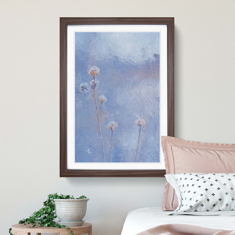 View of the Wild Flowers - Picture Frame Painting Print, 48cm H x 36cm W x 2cm D, Walnut Framed