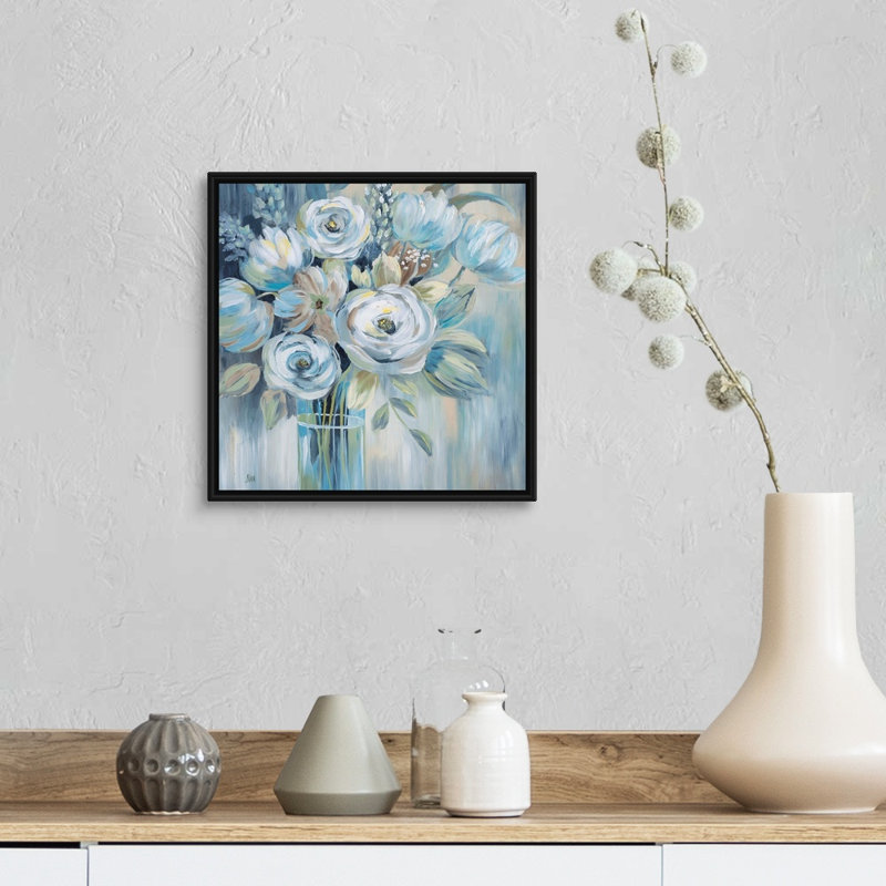 Flourish - reproduction d'art sur toile, Cadre flottant noir, H 13,7 po x l 13,7 po x P 1,75 po