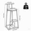 Ensemble de 3 tabourets de bar 27 "H 27" avec repose-pieds et chaises de cuisine modernes pour comptoir-246622908