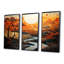 Orange Sunset Abstract Landscape Stream I - Art abstrait paysage mural-1667901761-1667901767