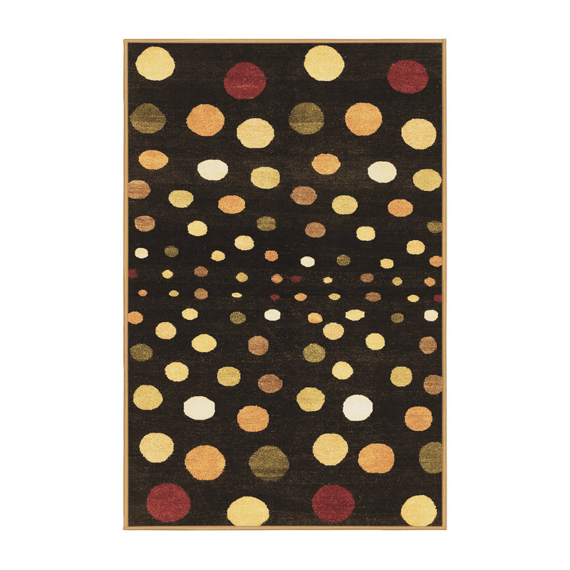 Reppond Performance Polka Dots Indoor Rug, Rectangle 5' x 8'