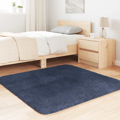 Shaggy Rug High Pile NAVARRA Navy Polyester