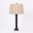 Textured Black Metal Candlestick Table Lamp (Set Of 2)