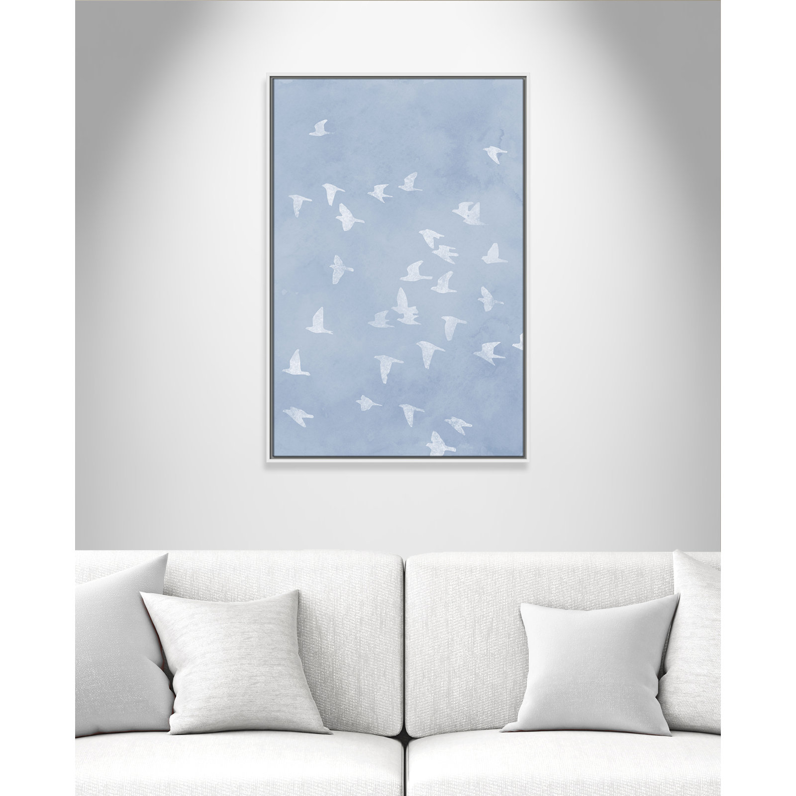 Flying Friends Print by Marcus Prime, 25.5'' W x 37.5'' H, White Floater