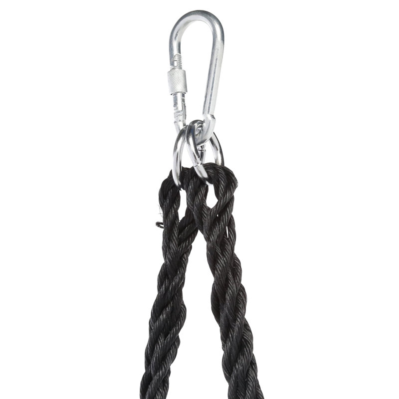 Green and Black Nylon Web Swing with Adjustable Glider Brackets