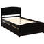 Lit plateforme simple avec deux tiroirs pratiques - Bois massif pour un cadre de rangement confortable pour la chambre à coucher-1343571873