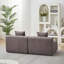 Canapé modulaire en chenille avec coussins