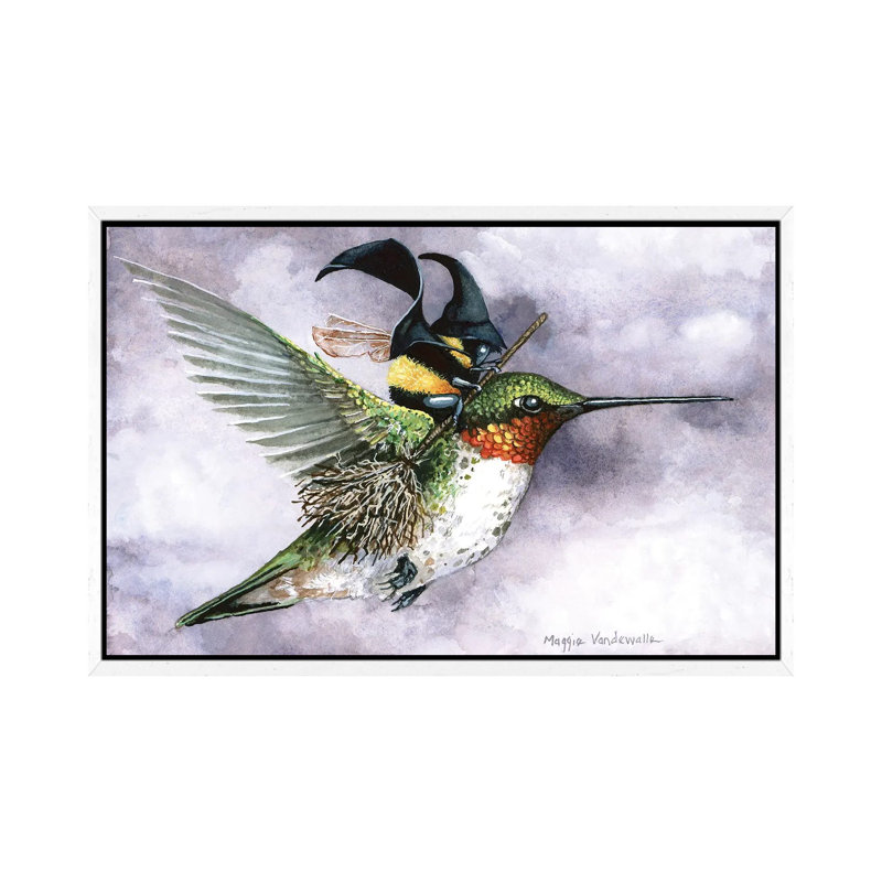 Training Wheels by Maggie Vandewalle - Painting on Canvas, 66.04 cm H x 45.72 cm W, White Framed