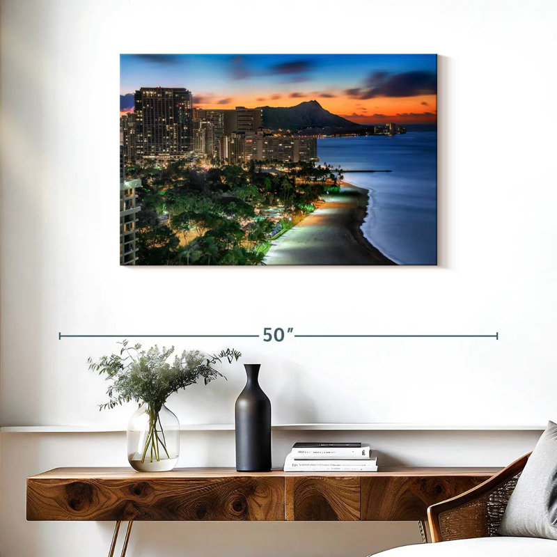Gillard Waikiki Coast Sundown, H 24 po x l 36 po