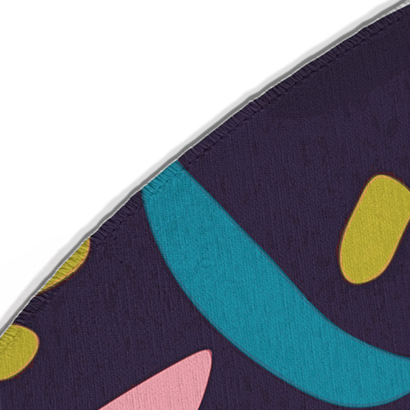 Tapis intérieur et extérieur Glow Circuit, Rond 5 pi