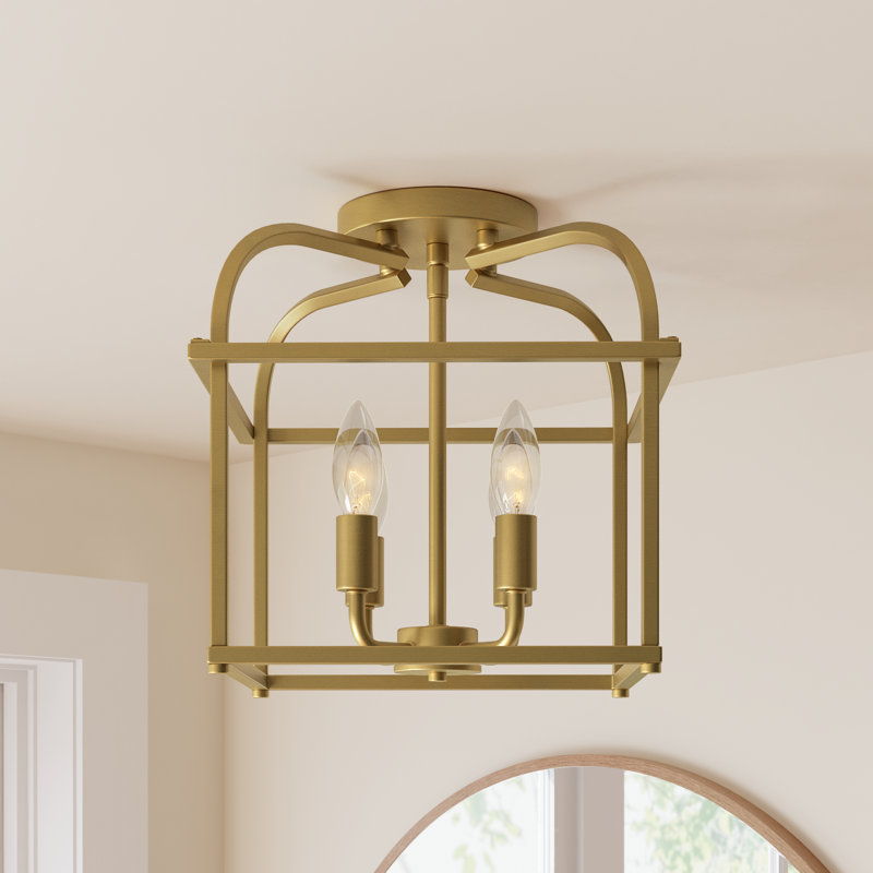 Condor 4-Light Ceiling Light in Natural Brass, Natural Brass