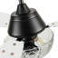 Ventilateur de plafond à DEL en verre taillé à la main de 42 po avec télécommande Valencia-1255005103