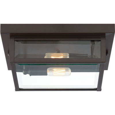 Plafonnier encastré bronze occidental 2 lumières Wiebe