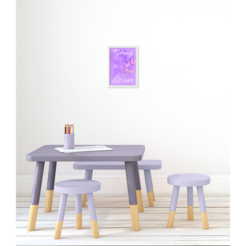 Adhésif décoratif Brave Mermaids, H 14 po x l 10 po x P 1,18 po, Encadré de boîte blanc