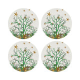 Coral Reef Vegan Leather Round Pebble Placemat