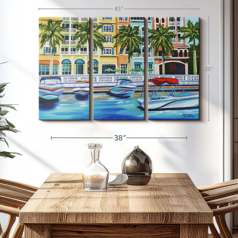 «Tropical Rendezvous I» sur toile, H 28 po x l 45 po x P 1,25 po
