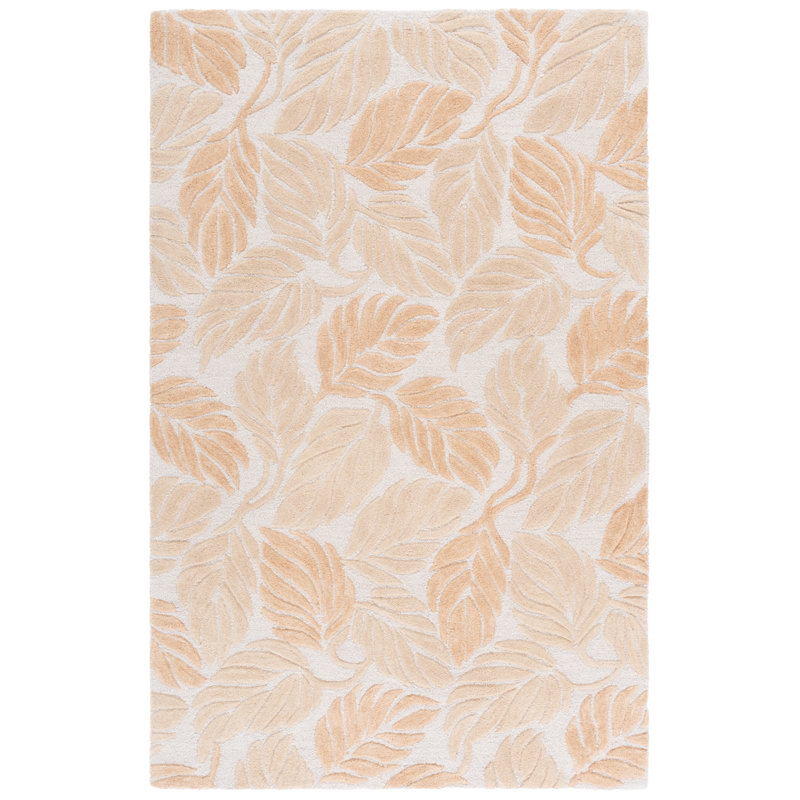 Jardin Hand Tufted Wool; Cotton Floral Indoor Rug, Rectangle 3' x 5'