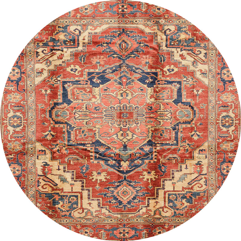 Tapis abstrait moderne 4009, Rond 5 pi