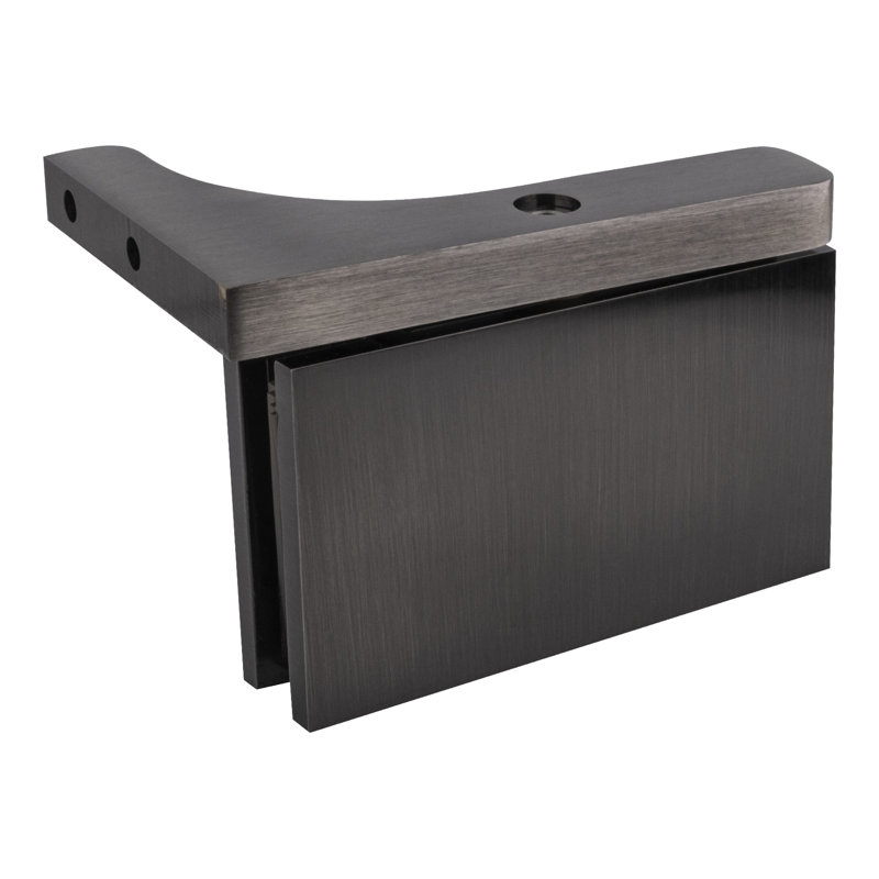  Charnière de porte de douche à fixation murale en verre avec support en «L» réversible Prestige et étain brossé 5 degrés Prestige Series
