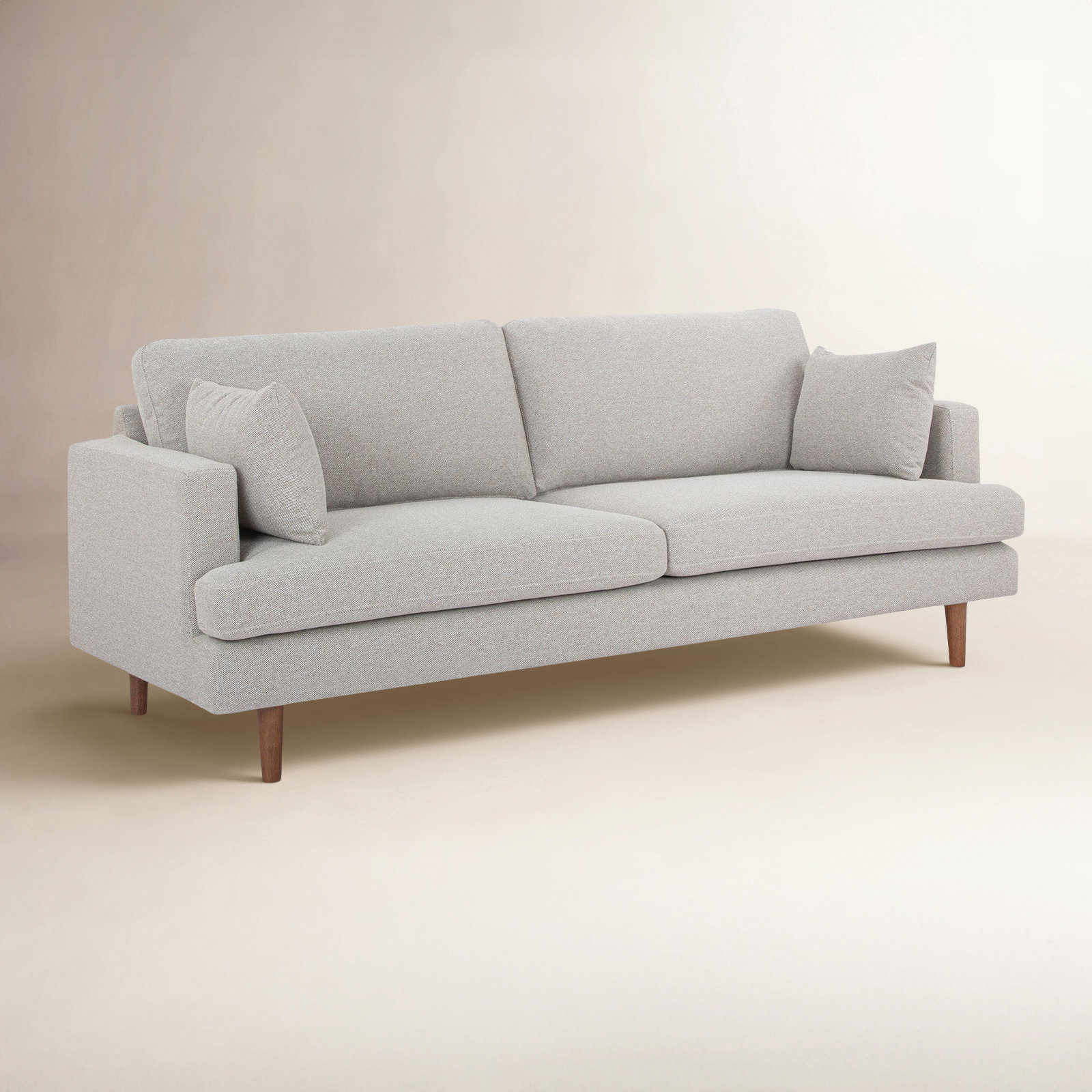 Laguna 83'' Upholstered Sofa, Mushroom Performance Basketweave