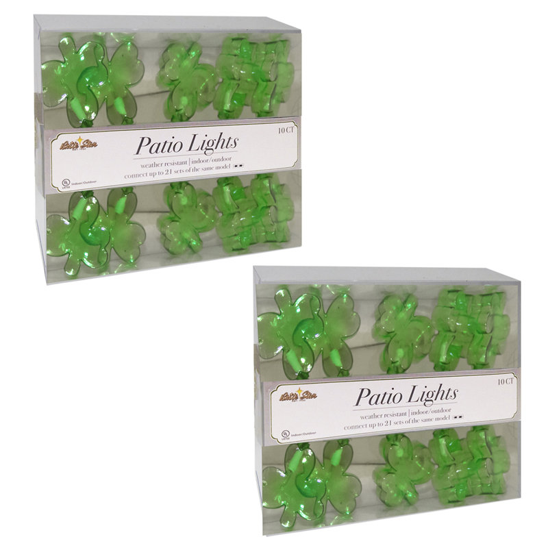 10 Light St. Patrick Clover String Light