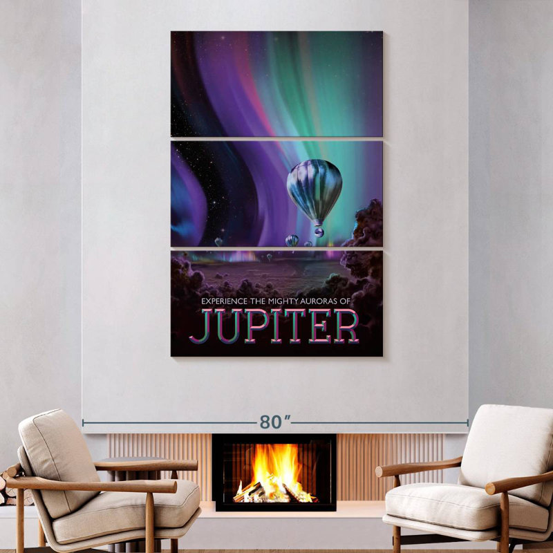 Oberle The Mighty Auroras Of Jupiter, 74" H x 48" W