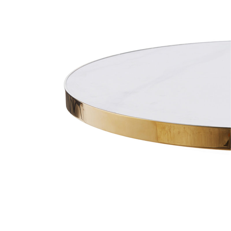 Table à piédestal moderne de 31,5 pouces de style Mid-Century, table de salle à manger multifonctionnelle pour 4 à 6 personnes et grande table basse, plateau en MDF blanc pour le salon, la cuisine et le bureau