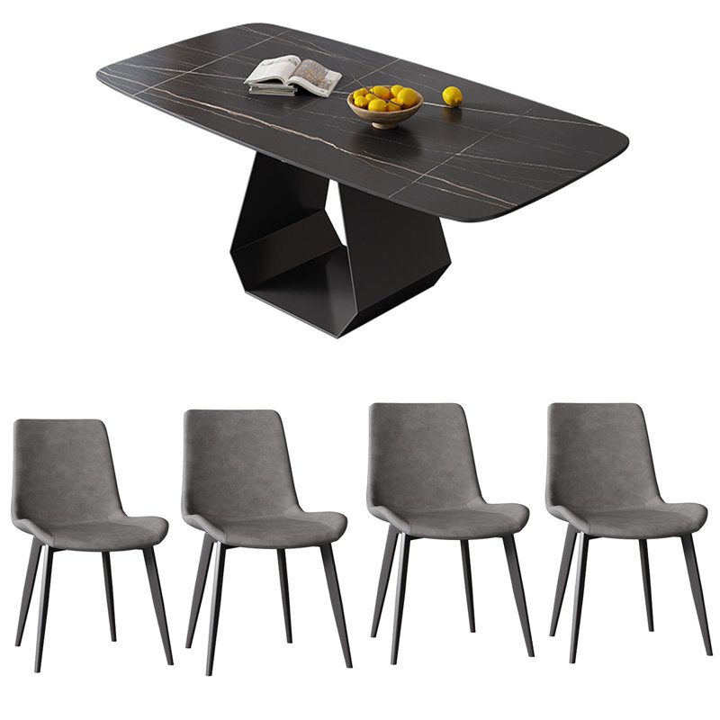 Simple modern rectangular dining table, 29.13"H x 62.99"L x 31.5"W