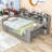 Multifunctional Wooden Daybed with Built-in Desk, Side Storage Shelves and Drawers-2059786639-2058332452