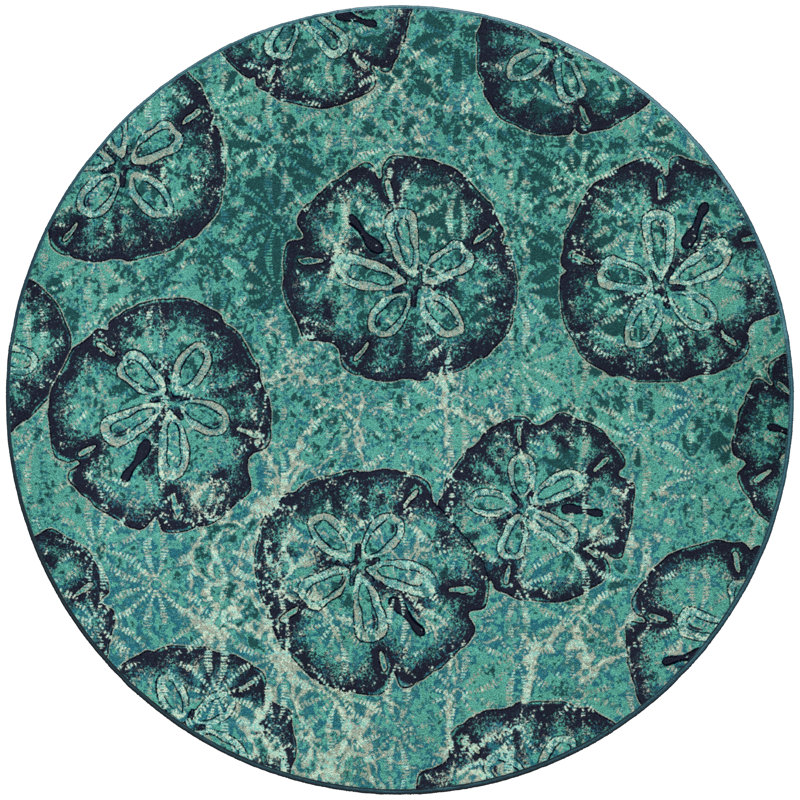 Aziz Abstract Indoor Rug, Round 8'