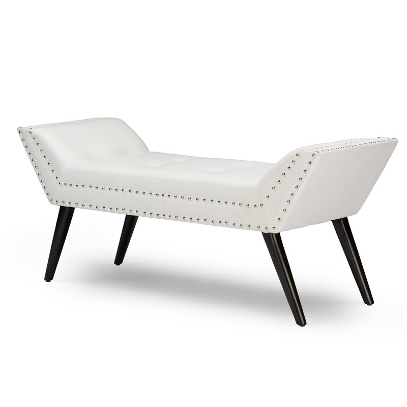 Genuine Leather Upholstered Bench
