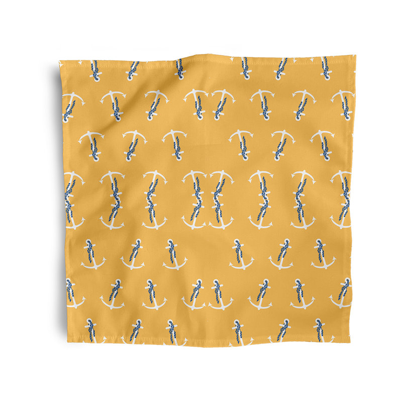 Harp Polyester Square Napkin, Yellow