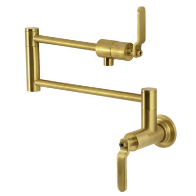 Kingston Brass Whitaker Two-Handle 1-Hole Wall Mount Pot Filler Faucet