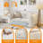 65" Curved Chenille Loveseat with Two Pillows-1062935656