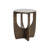 24.4'' H Walnut Finish Round Side Table