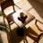 23.6" Square Mid-Century Modern Compact Tulip Bistro Table, Walnut