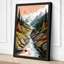 Mountain River Valley Scandinavian 1 Piece Wrapped Canvas Wall Art-1120315410-1120315411