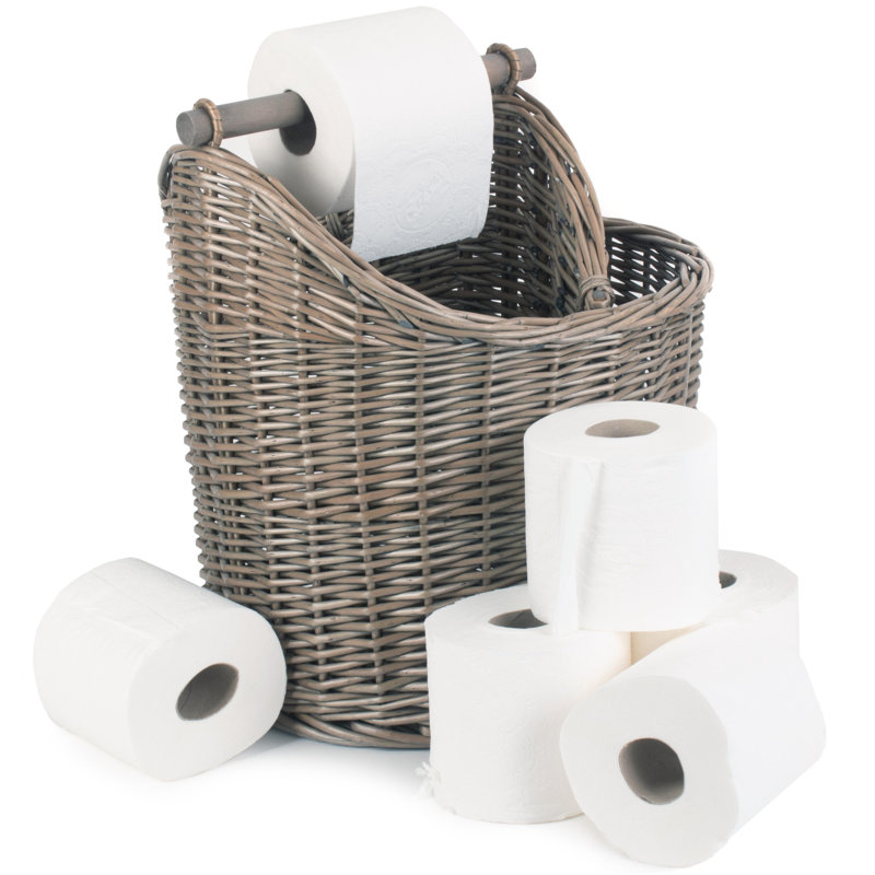Wicker Bathroom Storage Basket