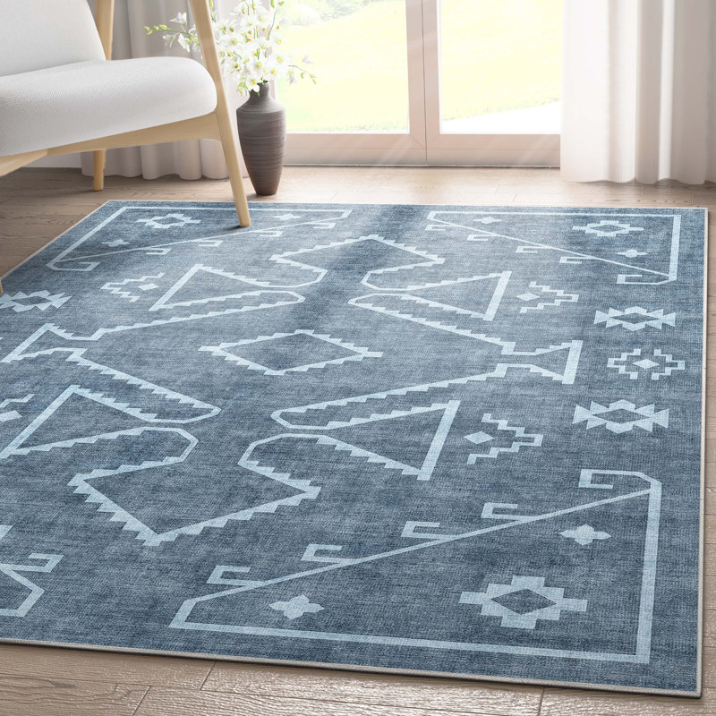Tapis tissé à plat Kehr Bottineau, Rectangle 5 pi 3 po x 7 pi 3 po
