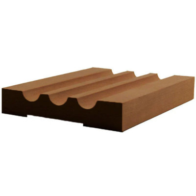 Boîtier EWCA46 cannelé de 3 1/2 po de largeur x 3/4 po. Garniture sans finition