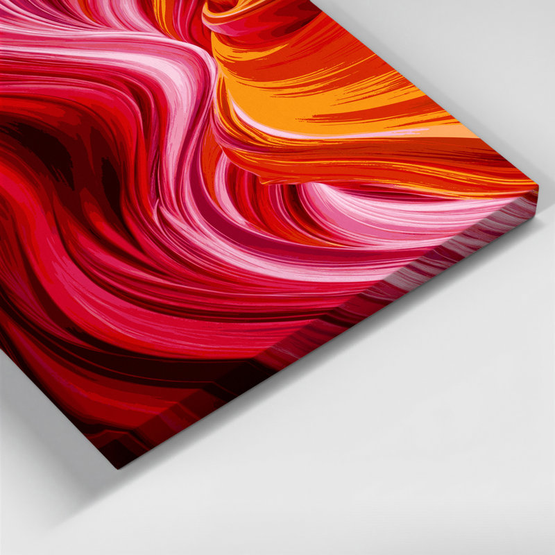 Digital Abstraction 9 Red Canvas Wall Art