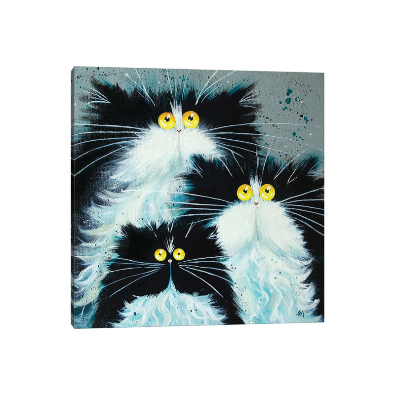 Meet The Purrents by Kim Haskins - Wrapped Canvas Print, 30.48 cm H x 30.48 cm W