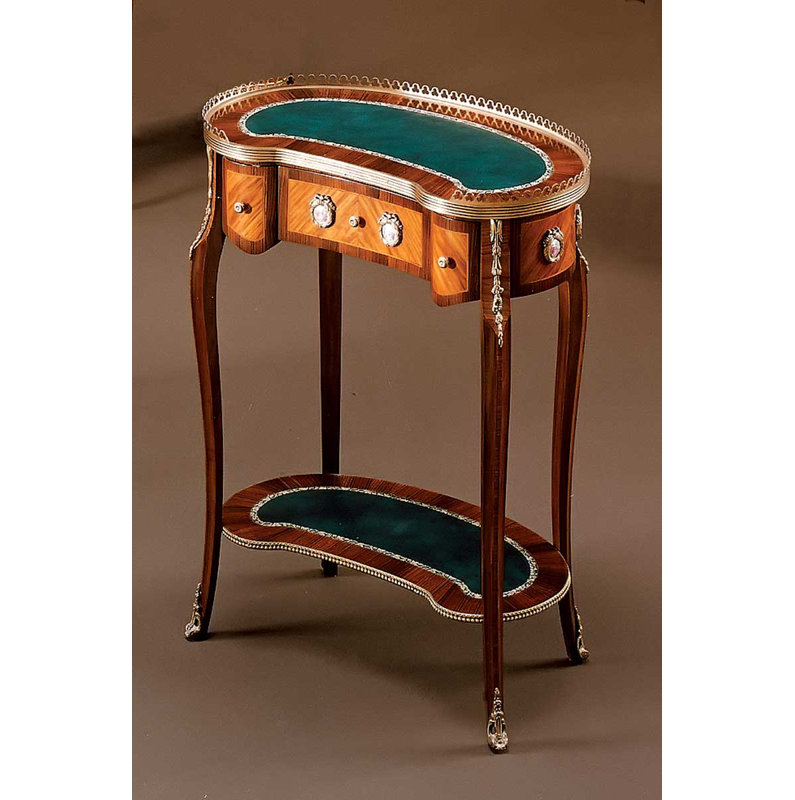 Louis XVI Tray Top 3 Drawer End Table
