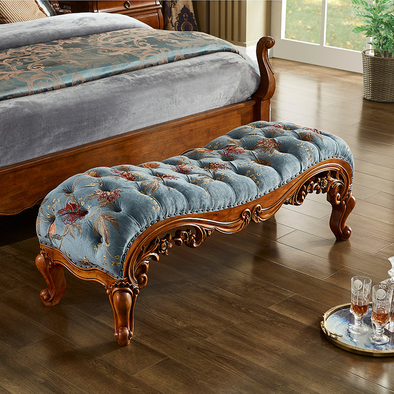 Banc rembourré en tissu Annehild