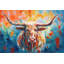 Bétail en flammes - peinture sur toile tendue-875233277