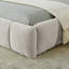 California King Size Upholstered Bed Frame With Thick Fabric, Chenille Fabric Grounded California King Platform Bed With Headboard And Solid Frame