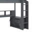 Lit mezzanine avec bureau Gaming, tablettes multi-rangements, DEL et station de charge-1371082912